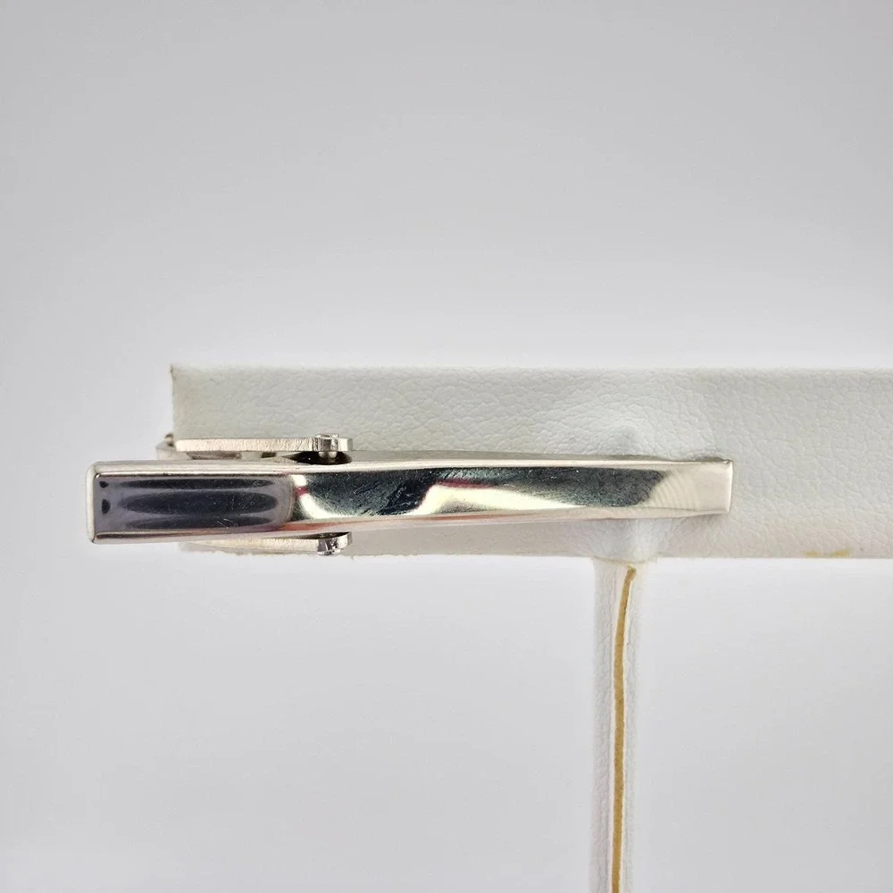Vintage Tie Clip Tie Bar Tie Clasp Minimalist Classic Silver Tone FREE $HIP!